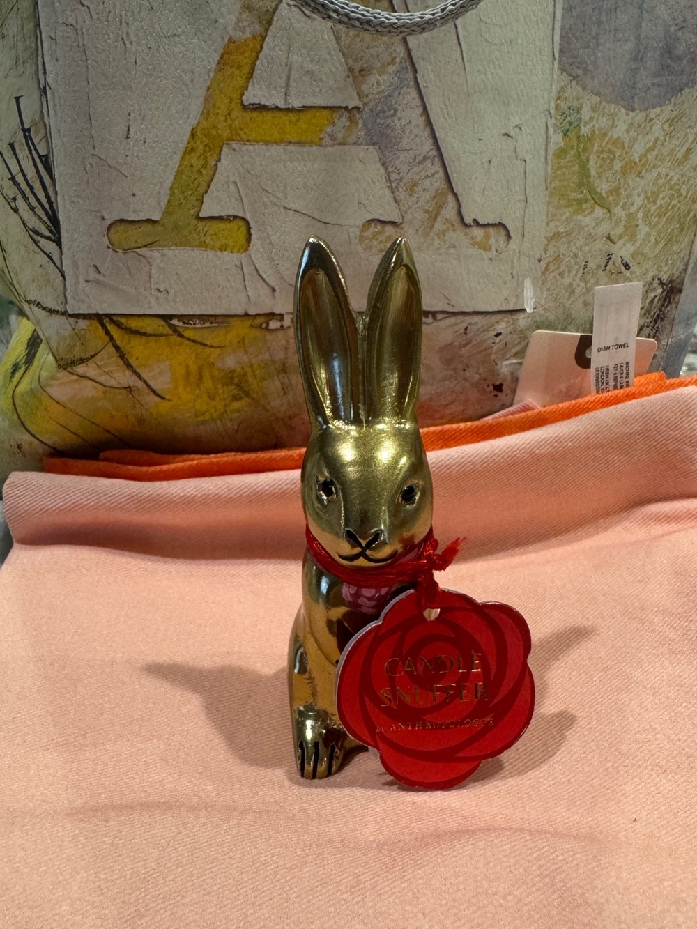 NEW Anthropologie Brass Bunny Candle Snuffer 🐰 - Picture 2 of 5